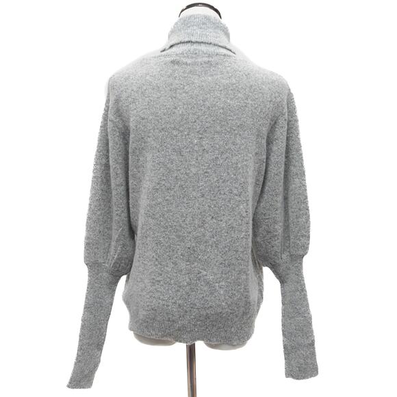 Revolve One Grey Day Gray Puff Sleeve Sweater Size Large - Picture 3 of 10